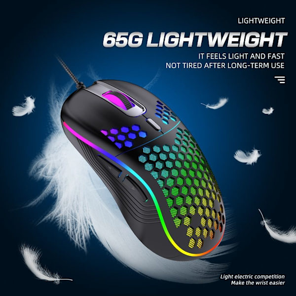 Wired Mouse Luminous Light PINK pink