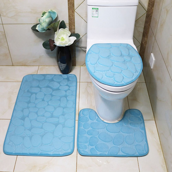3st/ set Badmatta Set Badrumsmattor VIT White