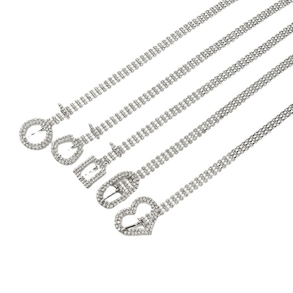 Rhinestone bälte metallspänne midjeband 02 02 02