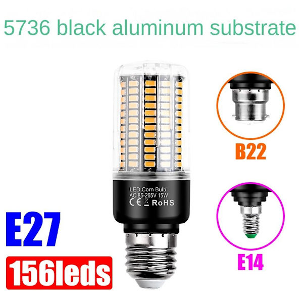 LED maissilamput maissilamppu E27-15W-VALKOINEN VALO E27-15W-White Light