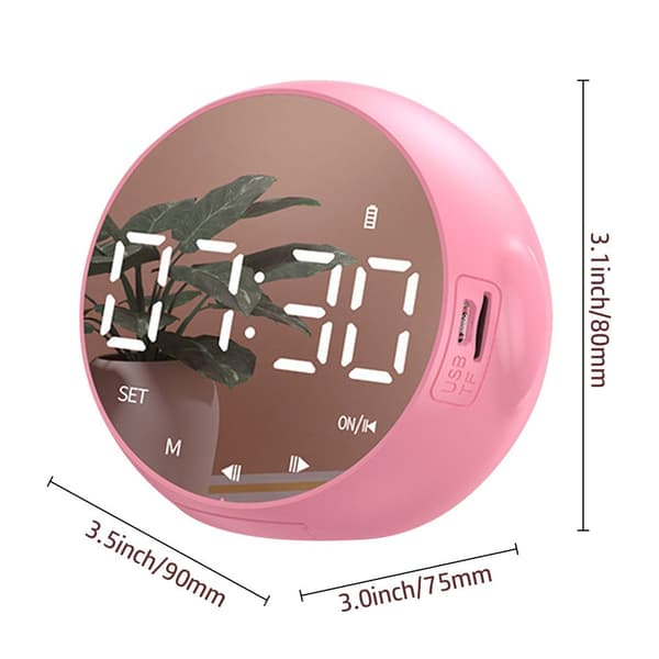 Trådlös Bluetooth -högtalare Smart Alarm Clock Audio VIT White
