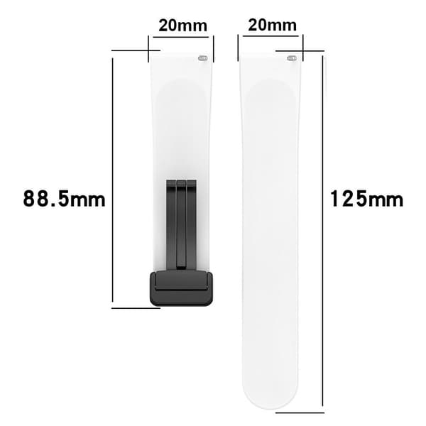 20mm Silikonrem For Samsung Galaxy Watch HVIT 20MM white 20mm