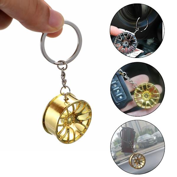 Wheel Tire Style Keychain Wheel Hub Key Ring MULTICOLOR Multicolor