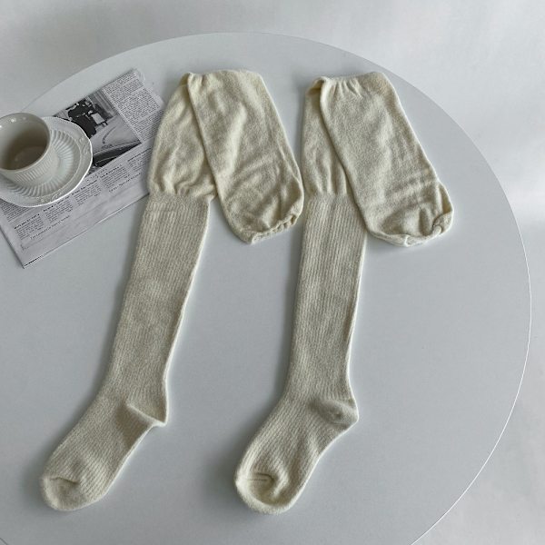 Over Knee Strømper Lår Tights IVORY Ivory