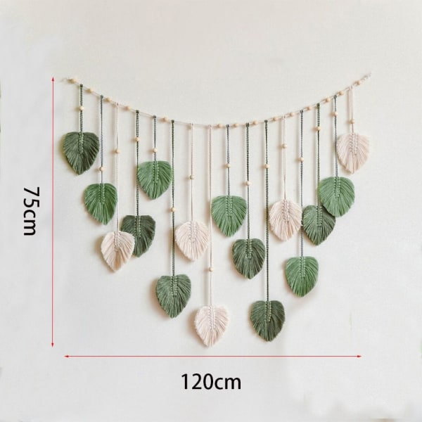 1 Stk Macrame Væghængende Vægdekor til Soveværelse Macrame Væg Green 1 Pcs-1 Pcs