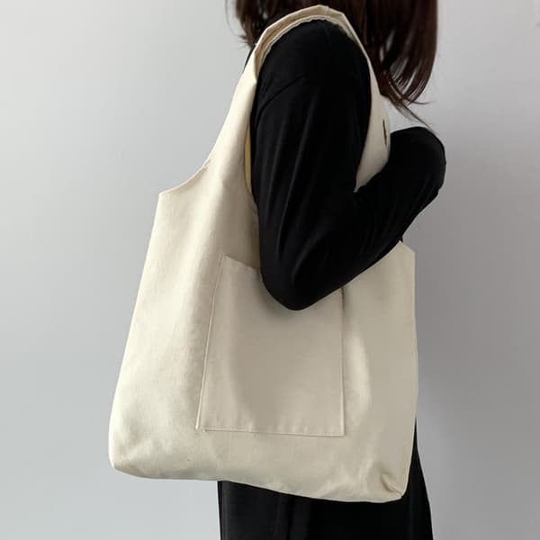 Canvas Tote Skuldertaske SORT black