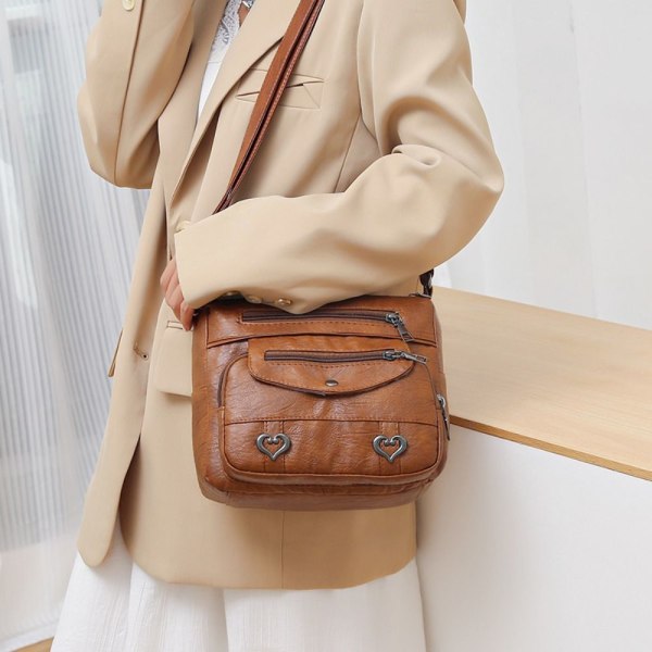 Skulder Messenger Bag Crossbody taske SORT black
