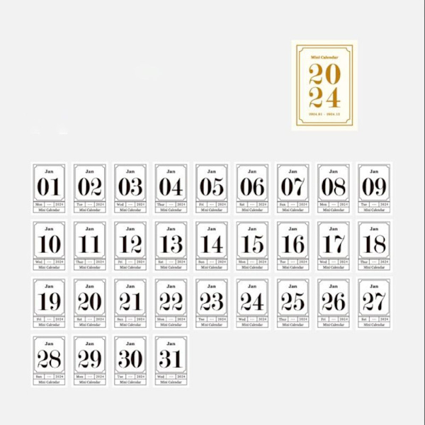 Rivbara kalendrar Desktop Paper Calendar WHITE white