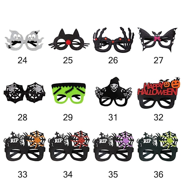 Halloween-briller Halloween-festutstyr 12 12 12