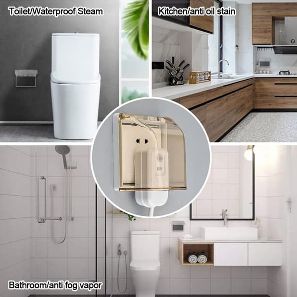 Switch Cover Sockel Vattentät Box VIT white