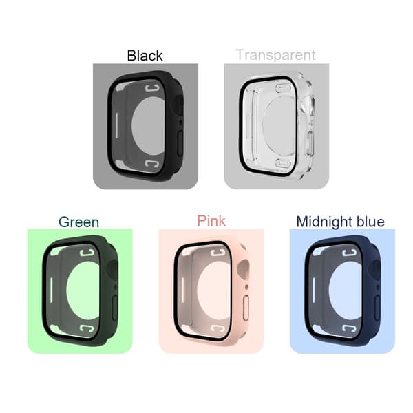 Vattentätt PC Case Guard Shell för Apple Watch Series 7 midnight green 41mm
