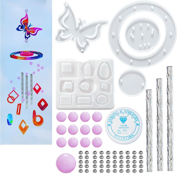 Resin Form Wind Chimes Silikon Kit Bunt