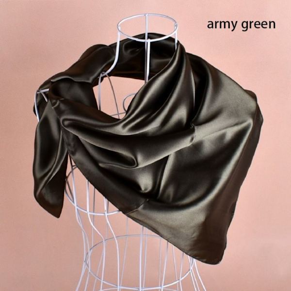 Huvudsjal Satin Bandana ARMY GREEN army green