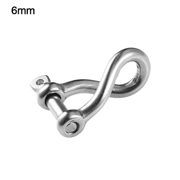 Solid karbinhake D rosettklammer 6MM 6mm