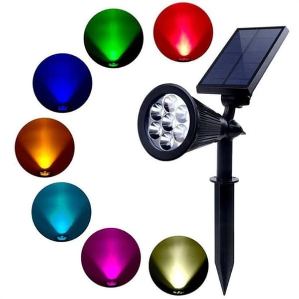 Solar Lawn Light Landscape Spotlights 7LED VIT LJUS 7LED 7LED White light