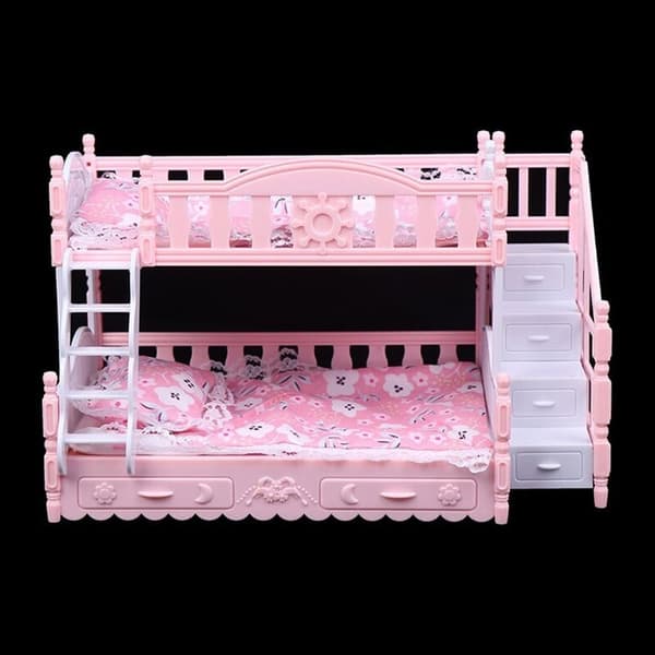 Dockhus Våningssängar Miniatyr Prinsessäng UTAN TÄCKET without quilt