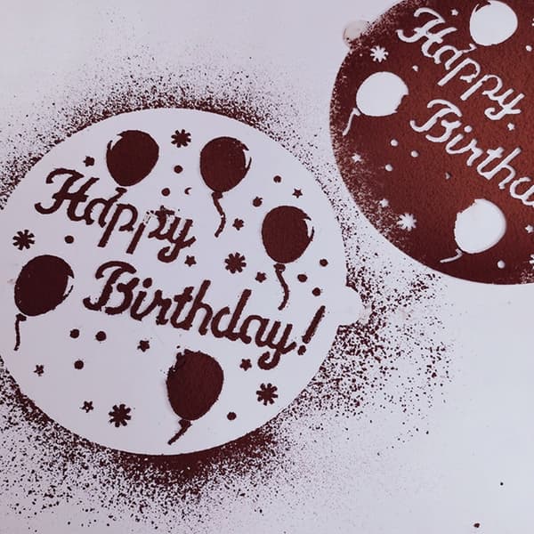 2Pack Cake Stencils Flower Spray Form 2Packs