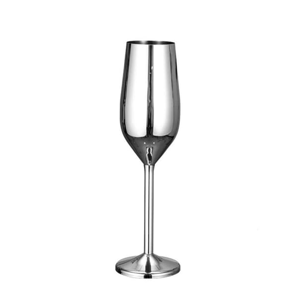 200ML 304 rostfritt stål enkellagers vinglaskoppar silver 200ml