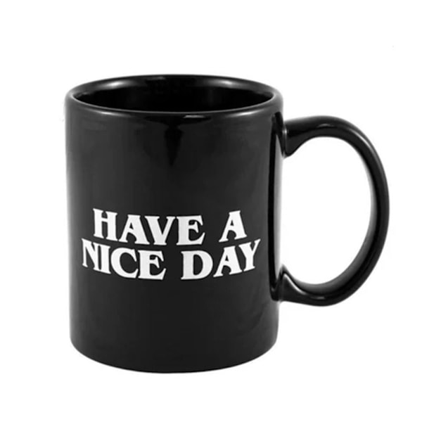 kaffe mugg Rolig kopp svart långfingermugg