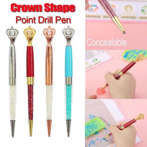 Diamond Maling Pen Point Drill Pen Krone Form GULL Gold