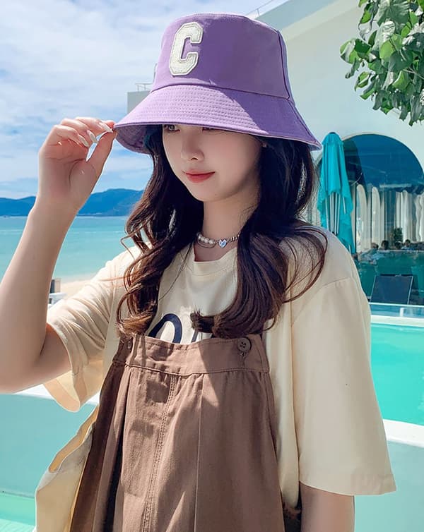Sommarmode Flickor Tyg Hatt Solhatt Sommarhatt VIT white