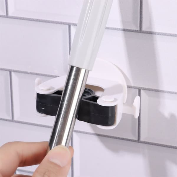 Broom Mopp Hållare Borste Broom Tidy Organizer GRÅ Grey