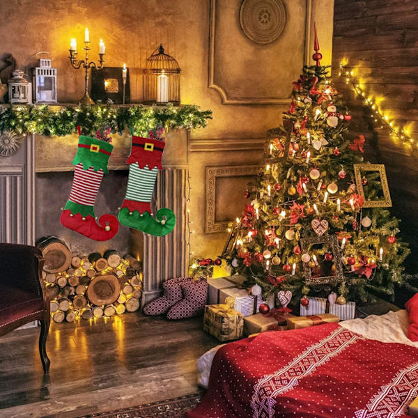 Julstrumpor Julklappsväskor RÖDA Red
