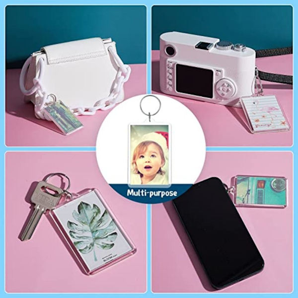 5 stk fotoramme nøkkelring Blank nøkkelring STIL 1 STIL 1 Style 1