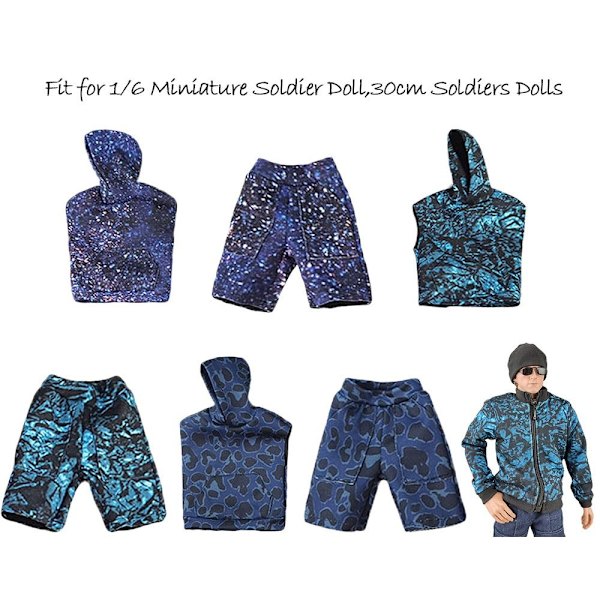 1/6 Miniatyyrivaatteet Soldier casual shortsit 1 1 1