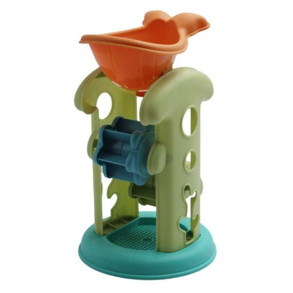 5 ST Sandleksaker Set Beach Sandglas Spade Rake Form