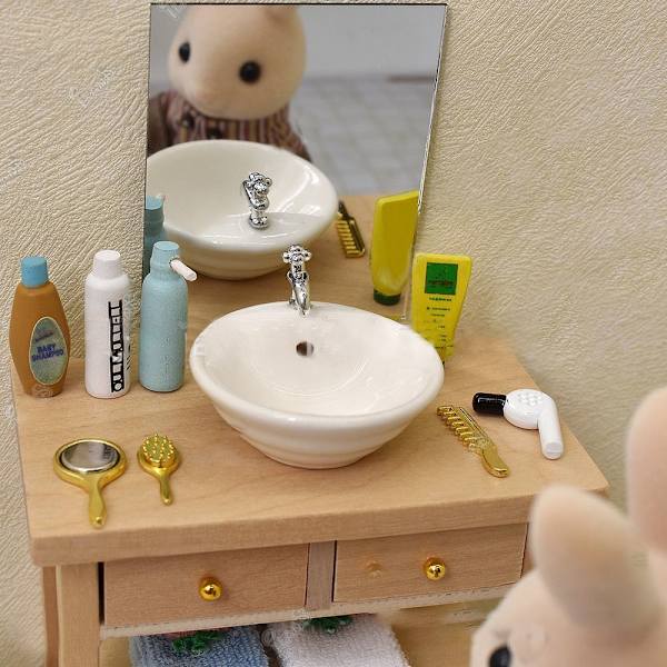 Dockhus badrum Miniatyrtoalett 3 3 3