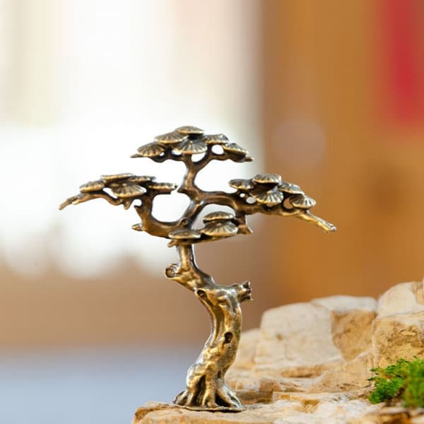 Velkommen Pine Figurines Bonsai Tree Statues S S S