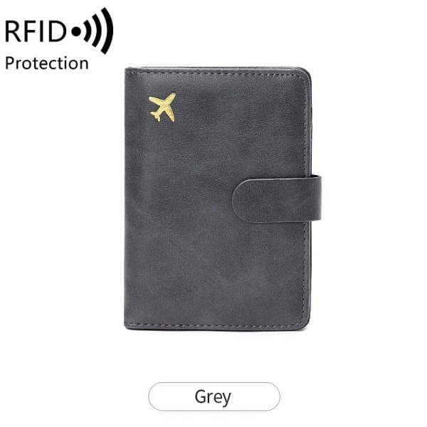 Passport Covers RFID Passport Clip GRÅ grey