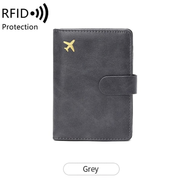 Passskydd RFID Passklämma GRÅ grey