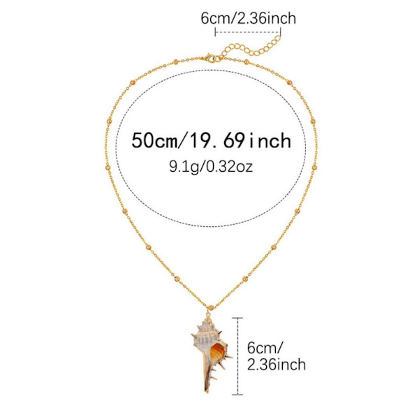Boho Conch Shell Kaulakoru Natural Seashell Riipukset 2 2 2