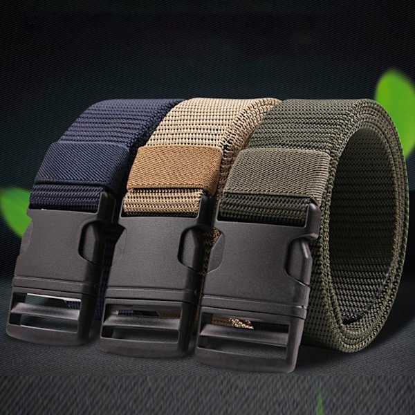 Militærbælte til mænd med lynspænde ARMY GREEN Army green