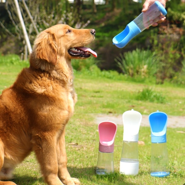Hundevandflaske Drikkeskål til kæledyr PINK 330ML 330ML pink 330ML-330ML