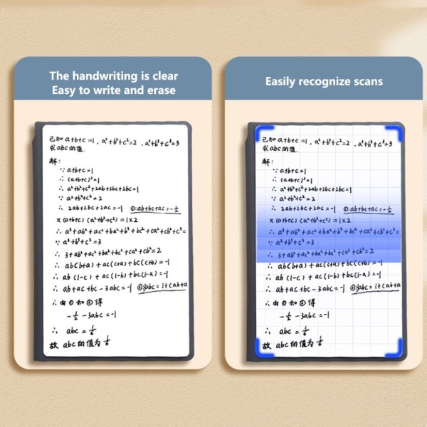 Tavle-notatbok med tavlepenn som sletter klut A4-BLÅ A4-Blue