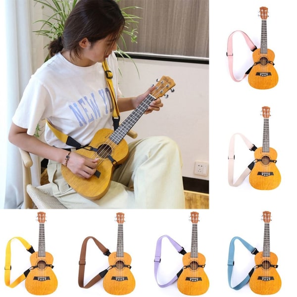 Ukulele Strap Guitar Tilbehør GUL Yellow