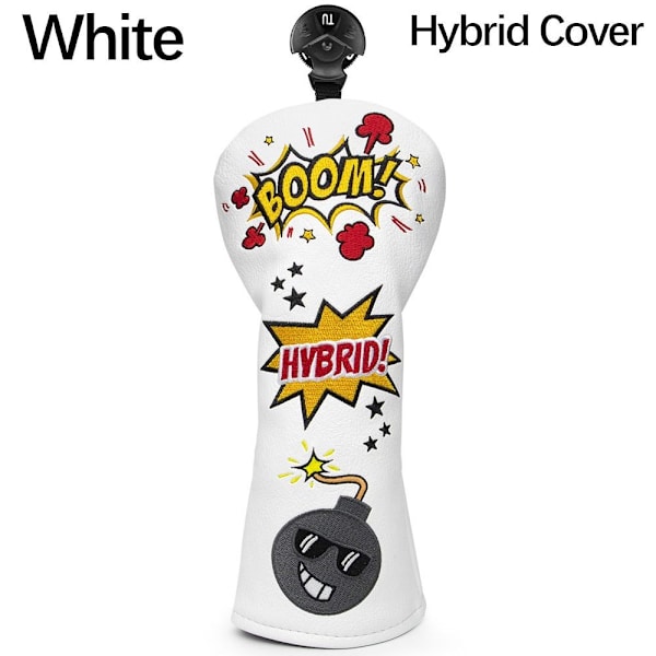 Golf Club Head Cover Golf Wood Cover WHITE HYBRID COVER HYBRID White Hybrid Cover-Hybrid Cover