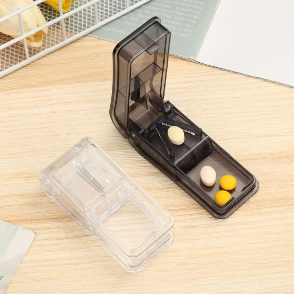 Mini Pill Splitter Multiple Pill Cutter TRANSPARENT transparent