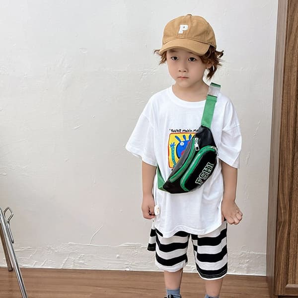 Brysttaske til børn Fanny Pack SORT Black