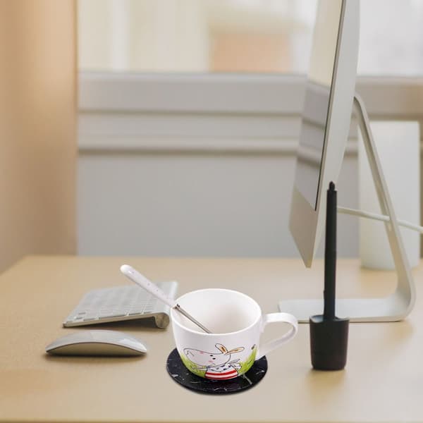 Cup Mat Pad Set Marble Texture Cup Mat MUSTA black