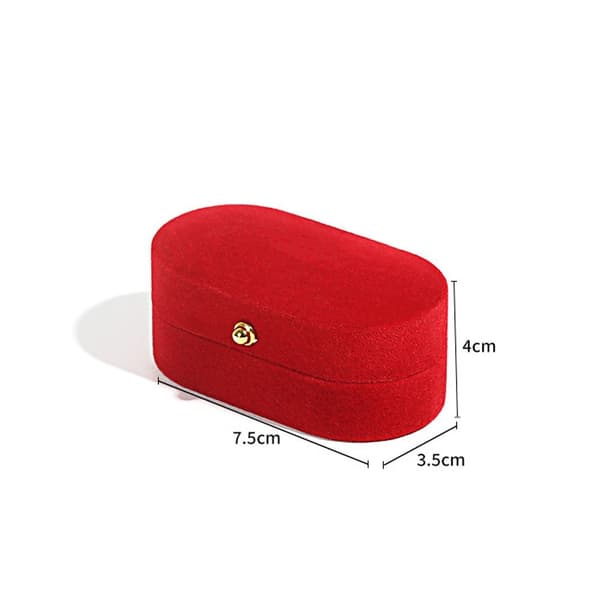 Sammet Smyckesfodral Case MÖRKRÖD dark red