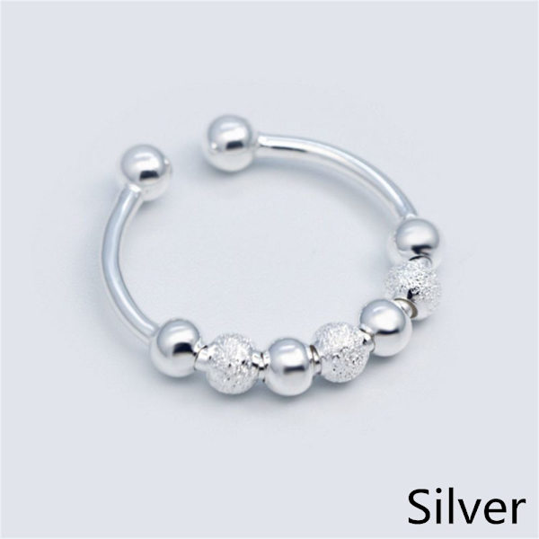 Fidget Perleringe Angst Ring SØLV silver