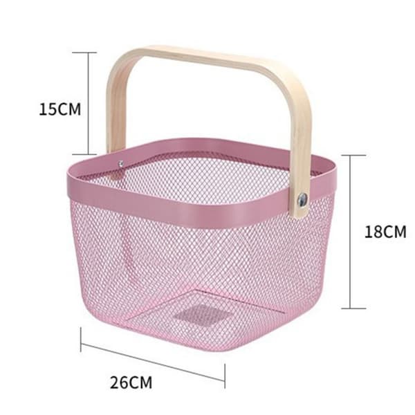 Mesh Stålkorg Organizer ROSA Pink