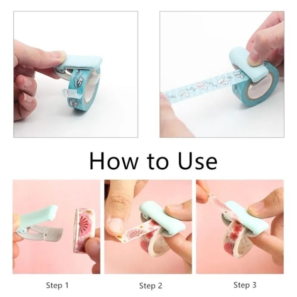 Papir Tape Cutting Clip Tape Cuter HVIT White