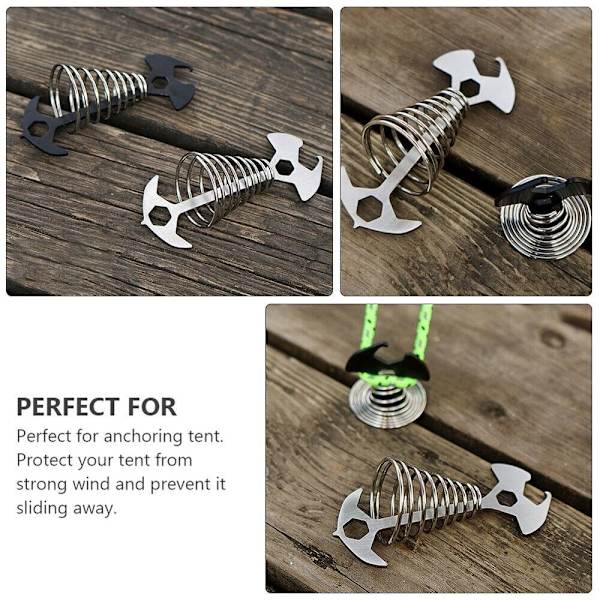 2st Spring Fishbone Ankartältpinnar SILVER Silver