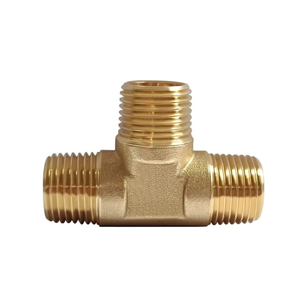 2 kpl messinkiliittimien tee-adapteri 2 pcs