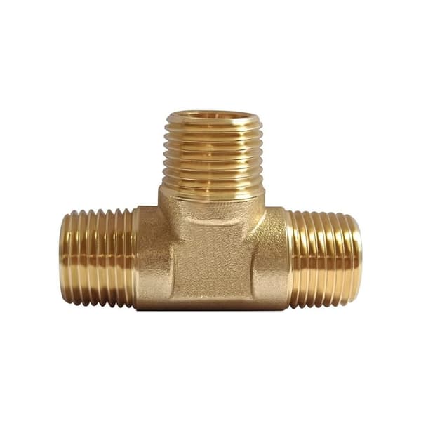 2 stk messingbeslag T-adapter 2 pcs